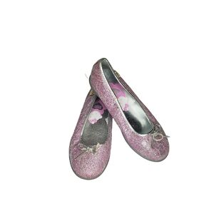 Vintage Hello Kitty Pink Sparkle Flats Slip-on Shoes size Girls 1